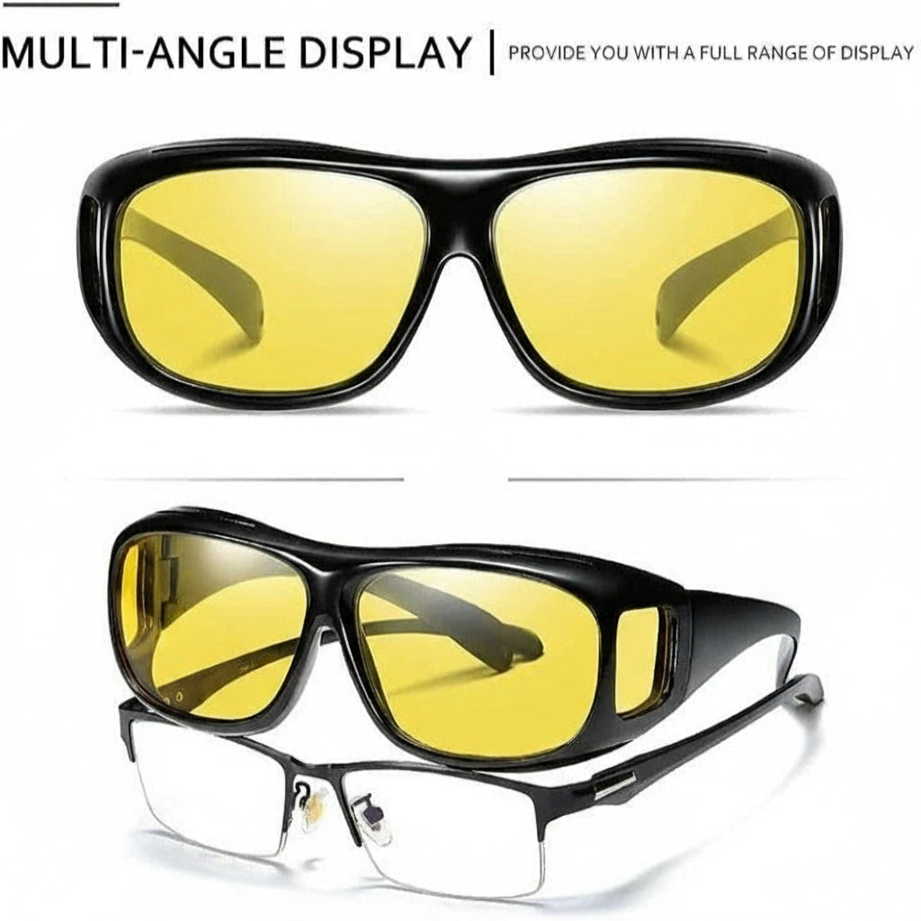 Yellow Tint Night Driving Glasses with Anti Reflective Lenses and UV400 Protection