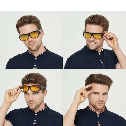 Yellow Tint Night Driving Glasses with Anti Reflective Lenses and UV400 Protection