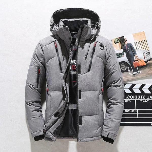 Insulated Winter Coat with Removable Hood and Full Zip Closure