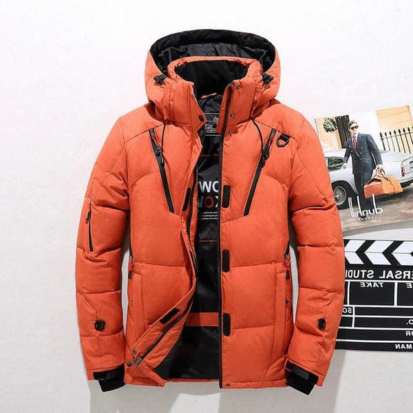Insulated Winter Coat with Removable Hood and Full Zip Closure