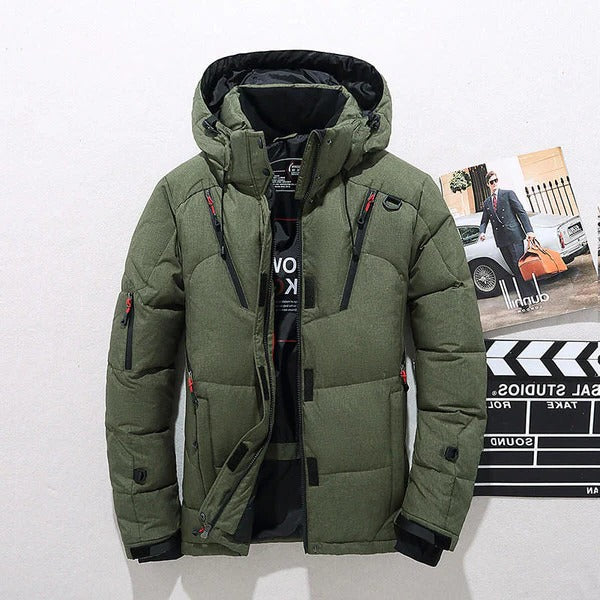 Insulated Winter Coat with Removable Hood and Full Zip Closure