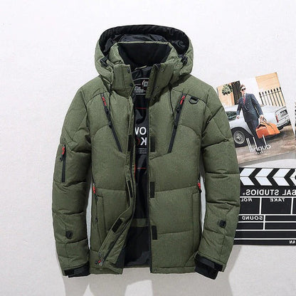Insulated Winter Coat with Removable Hood and Full Zip Closure