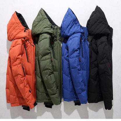 Insulated Winter Coat with Removable Hood and Full Zip Closure