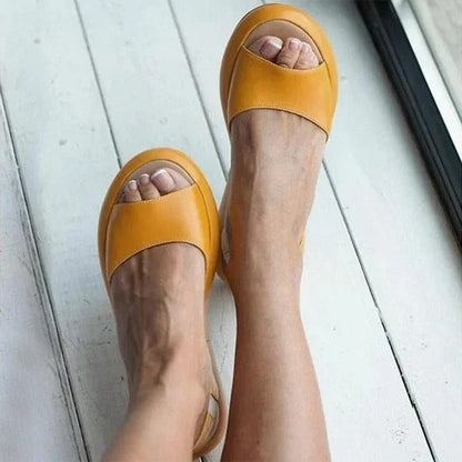 Women's Open Toe Sandals with Elastic Band and Cushioned Footbed