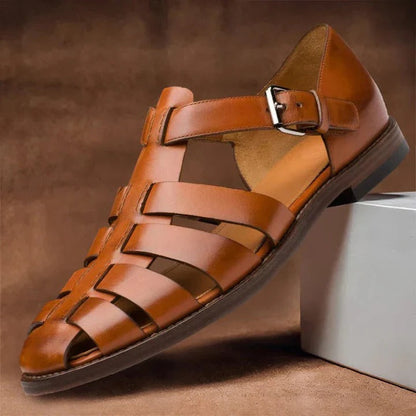 Adjustable Buckle Strap Sandals for Men with Structured Footbed Support