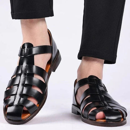Adjustable Buckle Strap Sandals for Men with Structured Footbed Support