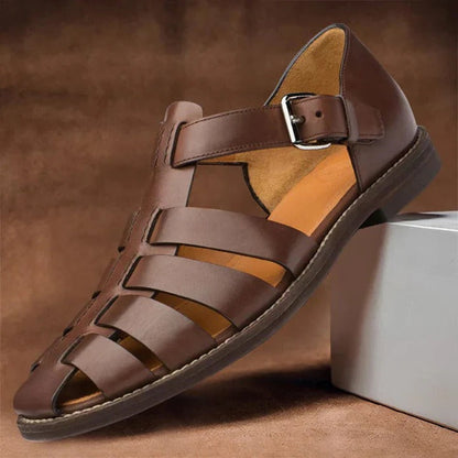 Adjustable Buckle Strap Sandals for Men with Structured Footbed Support