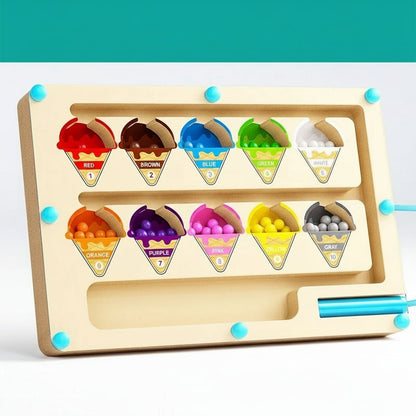 Magnetic Bead Maze Toy with Pen for Ages 3 and Up, Travel Ready