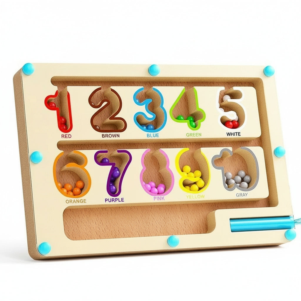 Magnetic Bead Maze Toy with Pen for Ages 3 and Up, Travel Ready