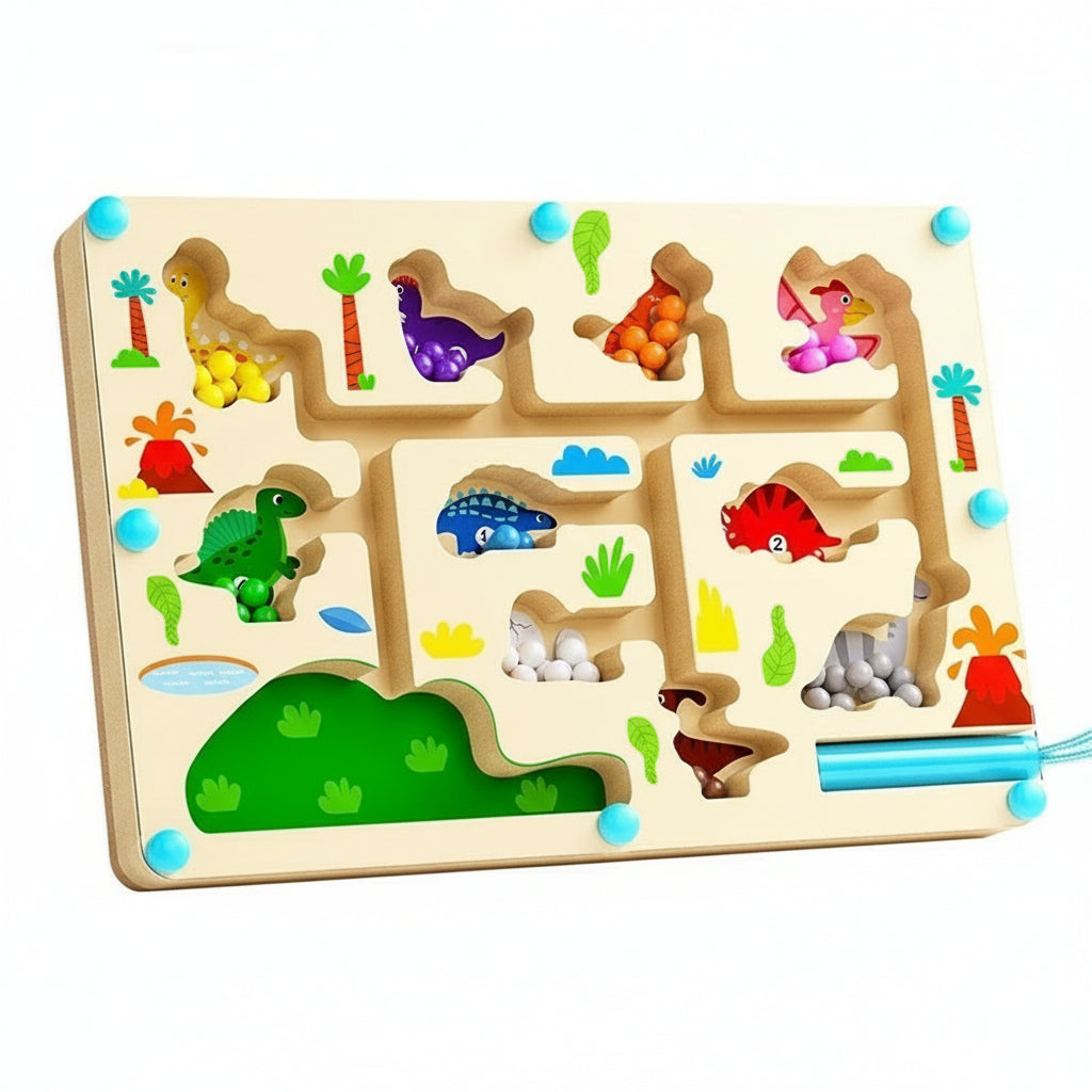 Magnetic Bead Maze Toy with Pen for Ages 3 and Up, Travel Ready