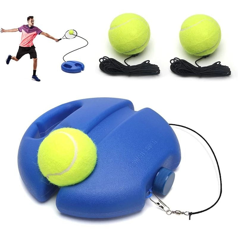 Tennis Ball Trainer with Adjustable Rebound Cord and PE Base for Solo Practice