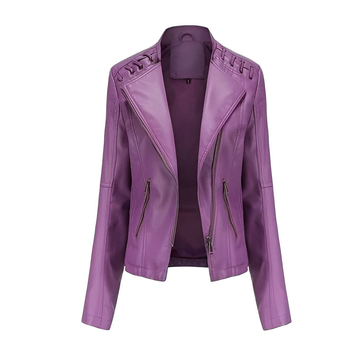 Vintage Jacket with Hidden Zipper and Polyester Lining, Detailed Seam Stitching