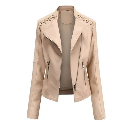 Vintage Jacket with Hidden Zipper and Polyester Lining, Detailed Seam Stitching