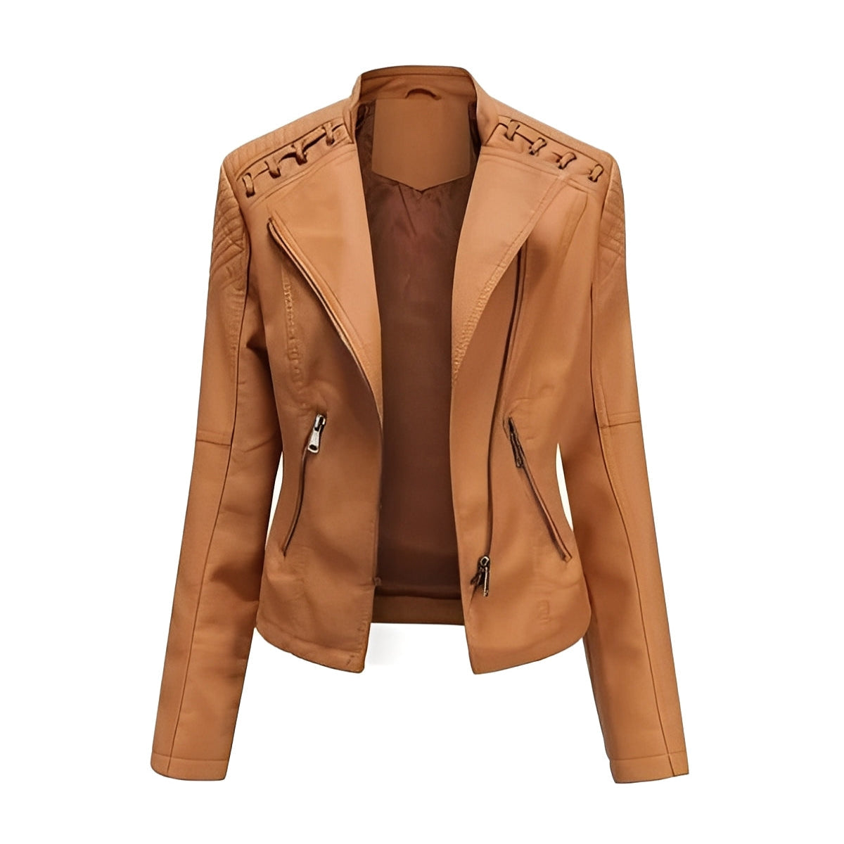 Vintage Jacket with Hidden Zipper and Polyester Lining, Detailed Seam Stitching