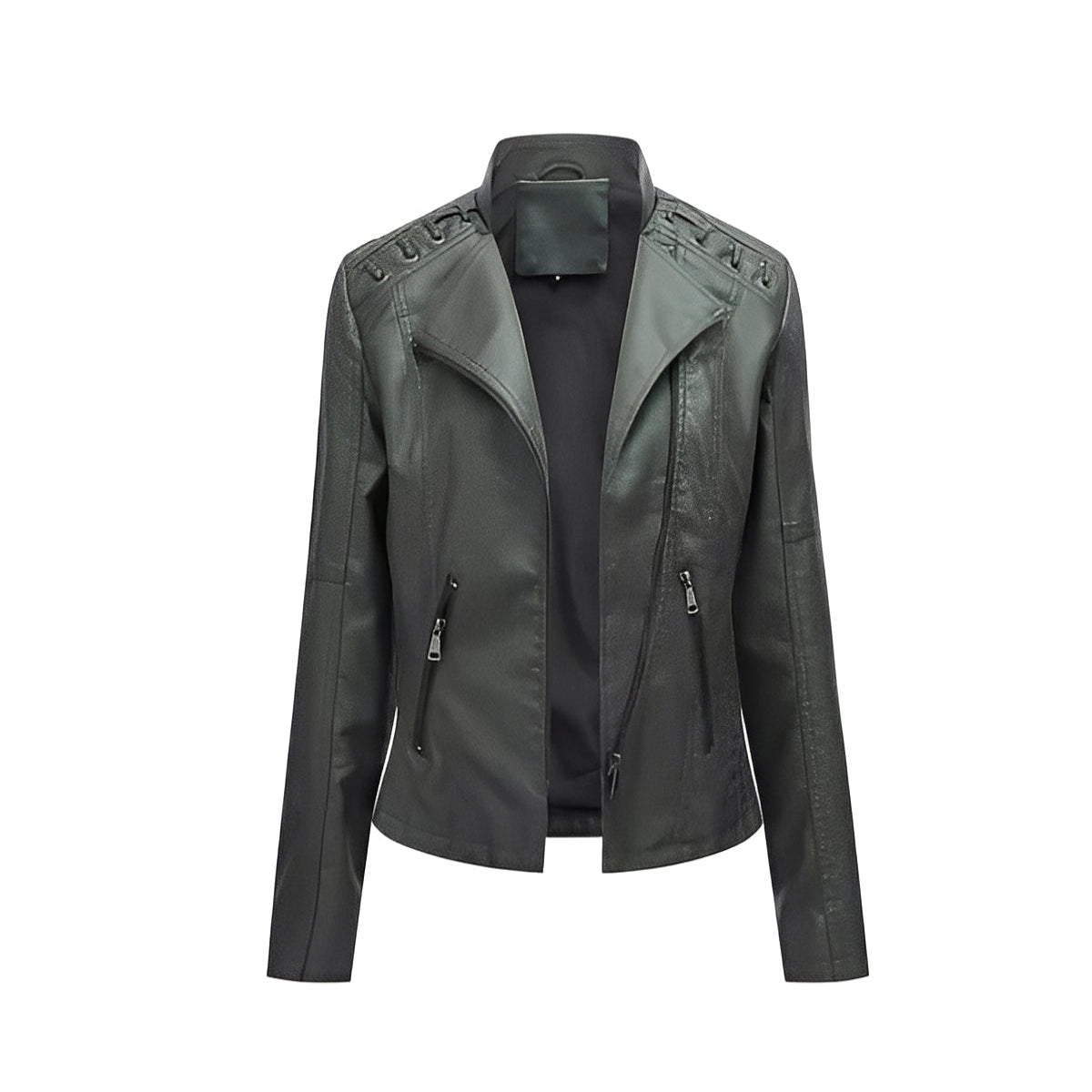 Vintage Jacket with Hidden Zipper and Polyester Lining, Detailed Seam Stitching