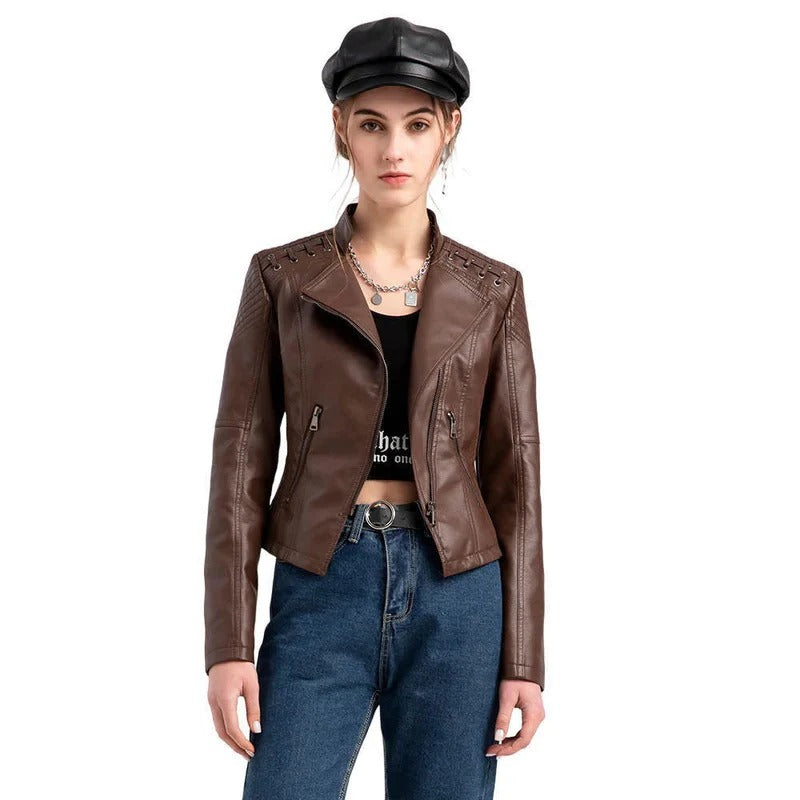 Vintage Jacket with Hidden Zipper and Polyester Lining, Detailed Seam Stitching