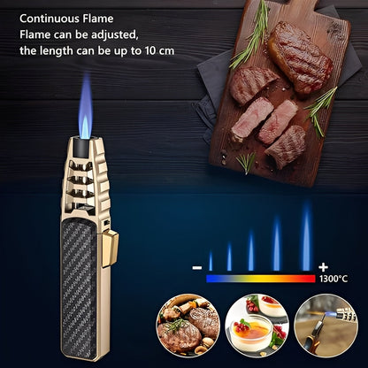 Butane Torch with Triple Flame and Adjustable Heat Control for Caramelizing
