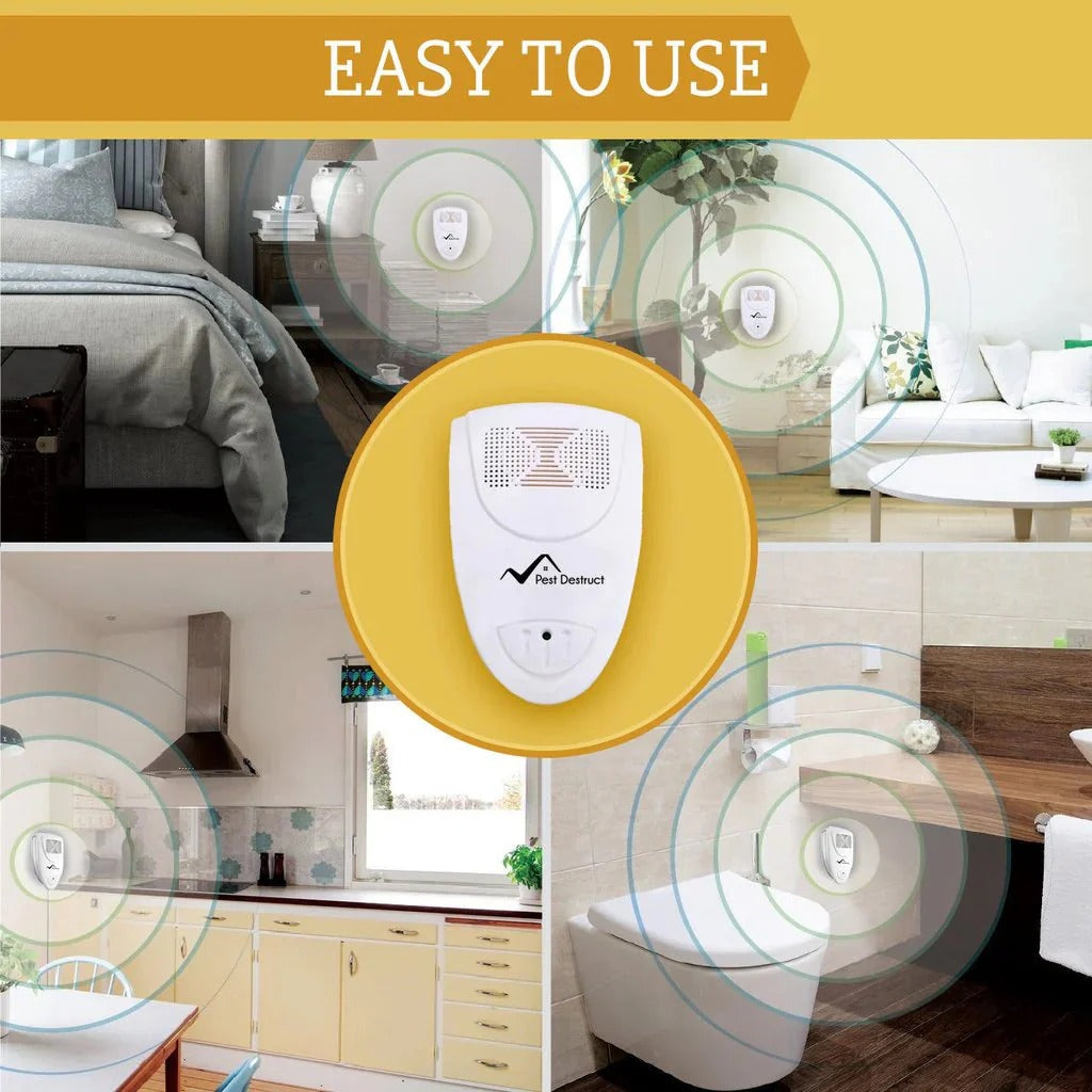 Ultrasonic Rodent Repellent Plug-in with 20-65 KHz Frequency and Wide Coverage