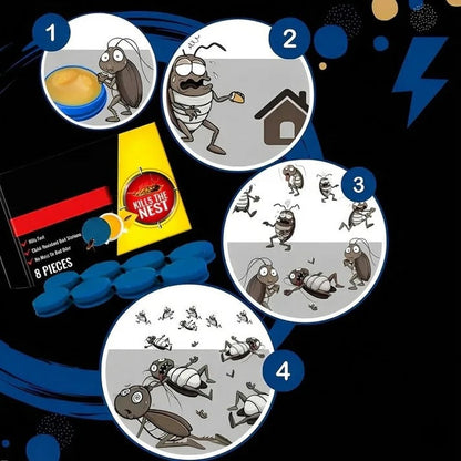 Gel Bait Cockroach Trap with Slow-Acting Attractant and Colony Targeting, Odorless All Vera Mart