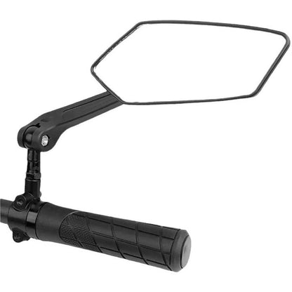 Adjustable Bike Mirrors with 360-Degree Rotation and Flat Glass, Foldable Design