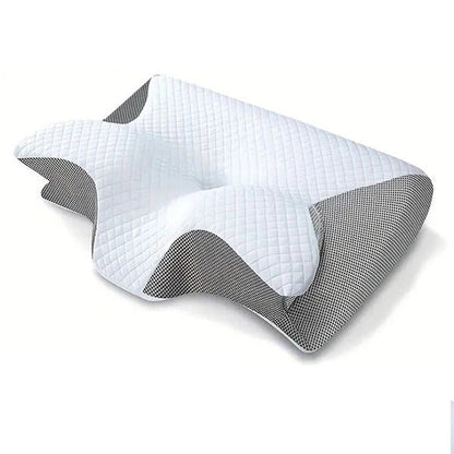 Butterfly Memory Foam Pillow with Neck Support and Breathable Cover, Standard Size