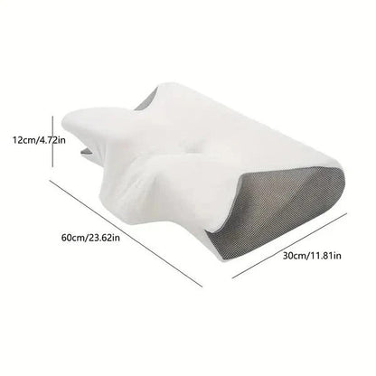 Butterfly Memory Foam Pillow with Neck Support and Breathable Cover, Standard Size