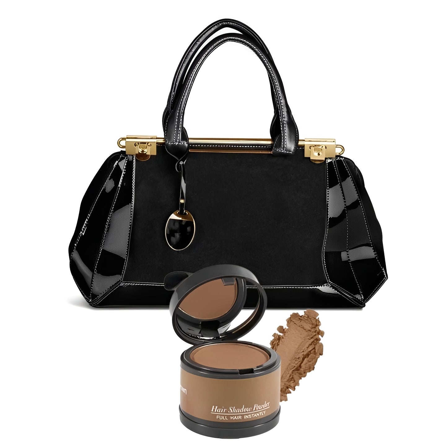 Hairline Concealer Powder with Sponge Applicator and Built-in Mirror, Water Resistant All Vera Mart