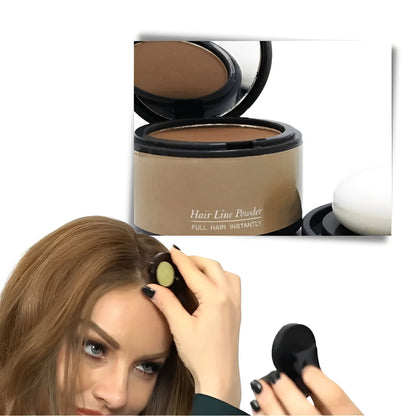 Hairline Concealer Powder with Sponge Applicator and Built-in Mirror, Water Resistant All Vera Mart