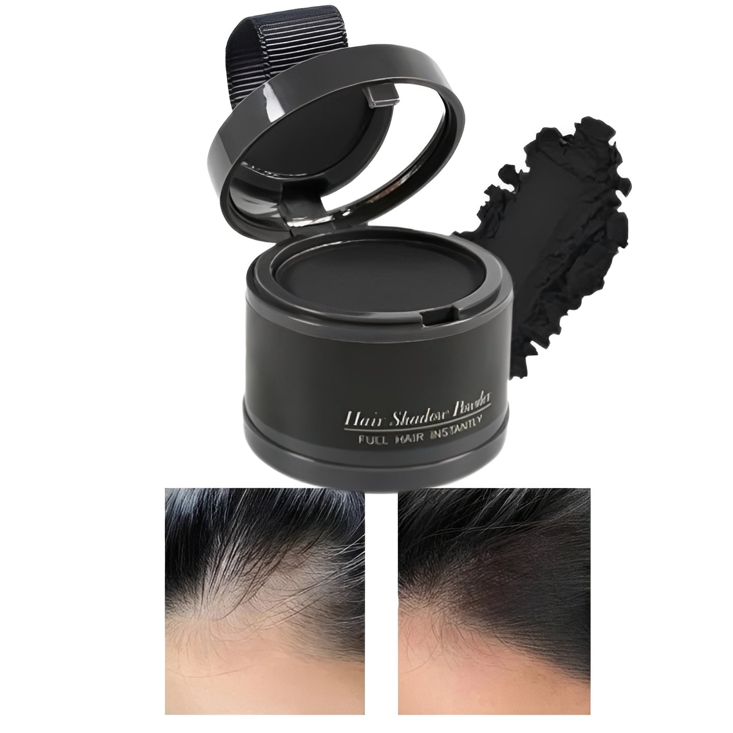Hairline Concealer Powder with Sponge Applicator and Built-in Mirror, Water Resistant All Vera Mart