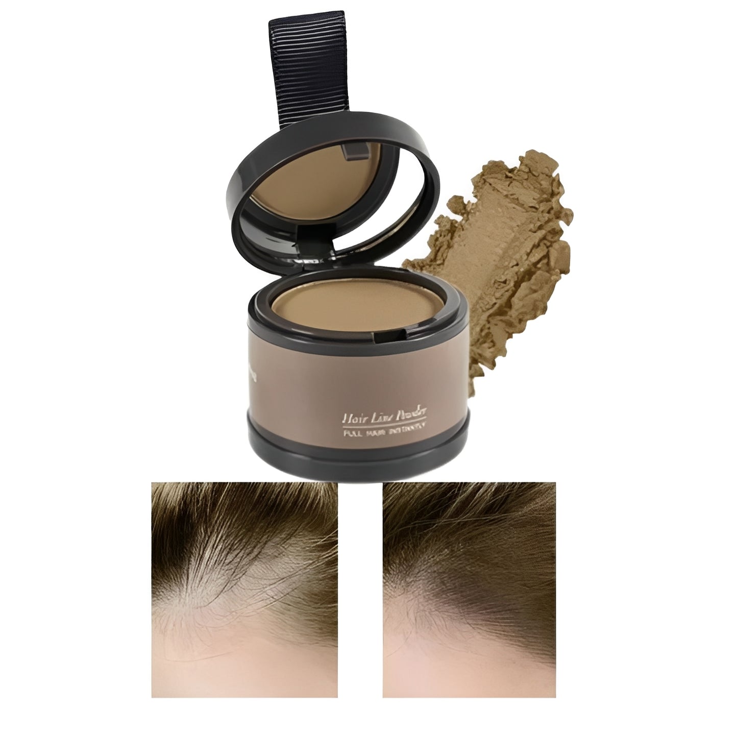 Hairline Concealer Powder with Sponge Applicator and Built-in Mirror, Water Resistant All Vera Mart