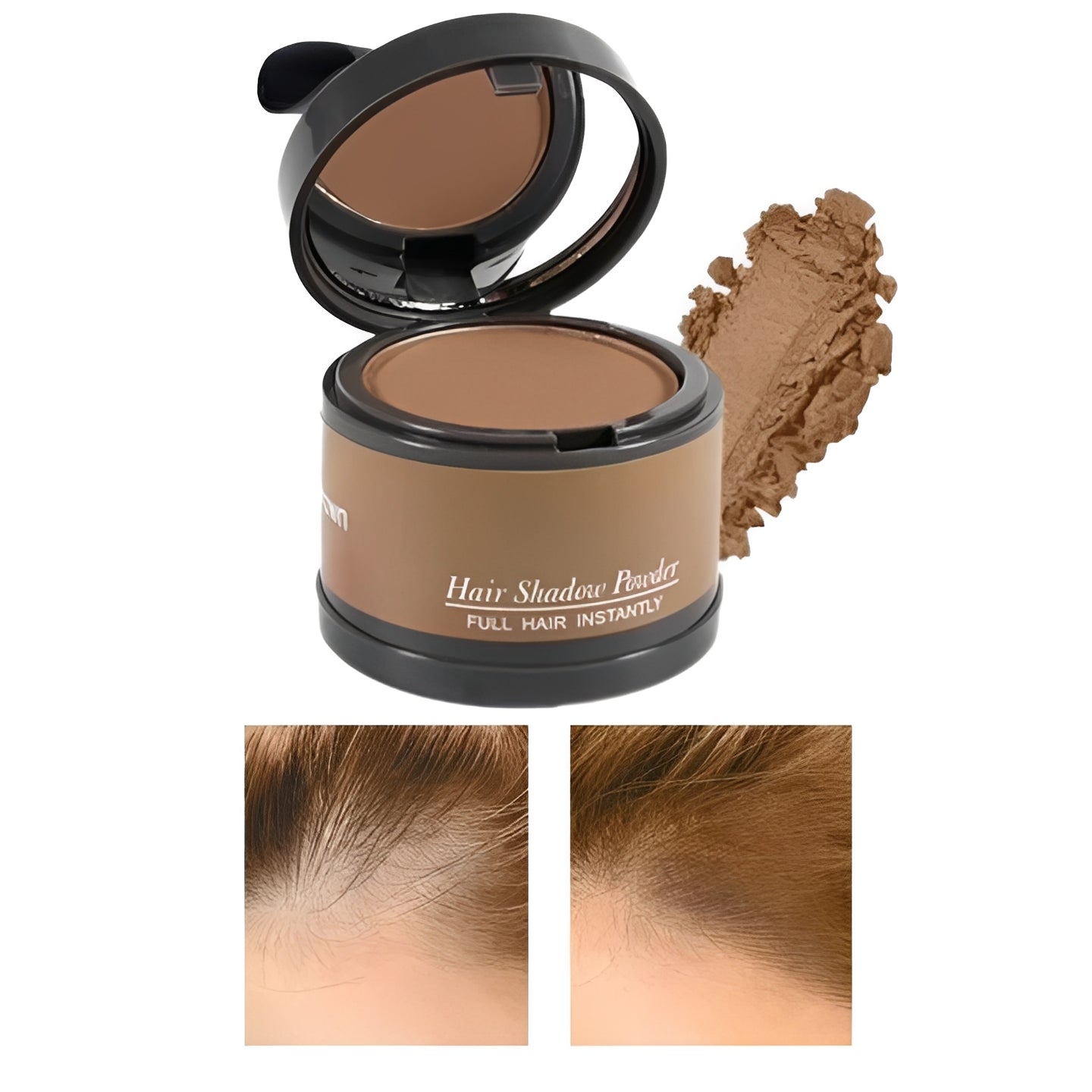 Hairline Concealer Powder with Sponge Applicator and Built-in Mirror, Water Resistant All Vera Mart