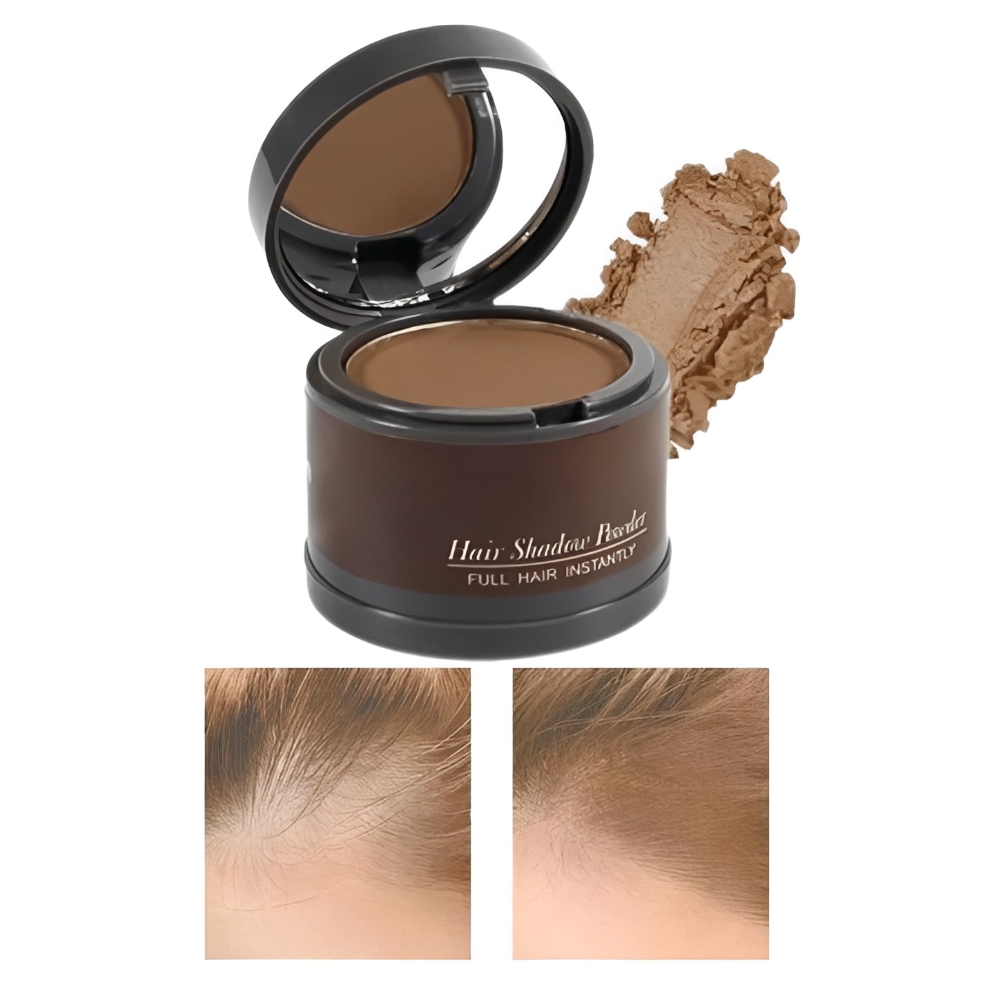 Hairline Concealer Powder with Sponge Applicator and Built-in Mirror, Water Resistant All Vera Mart