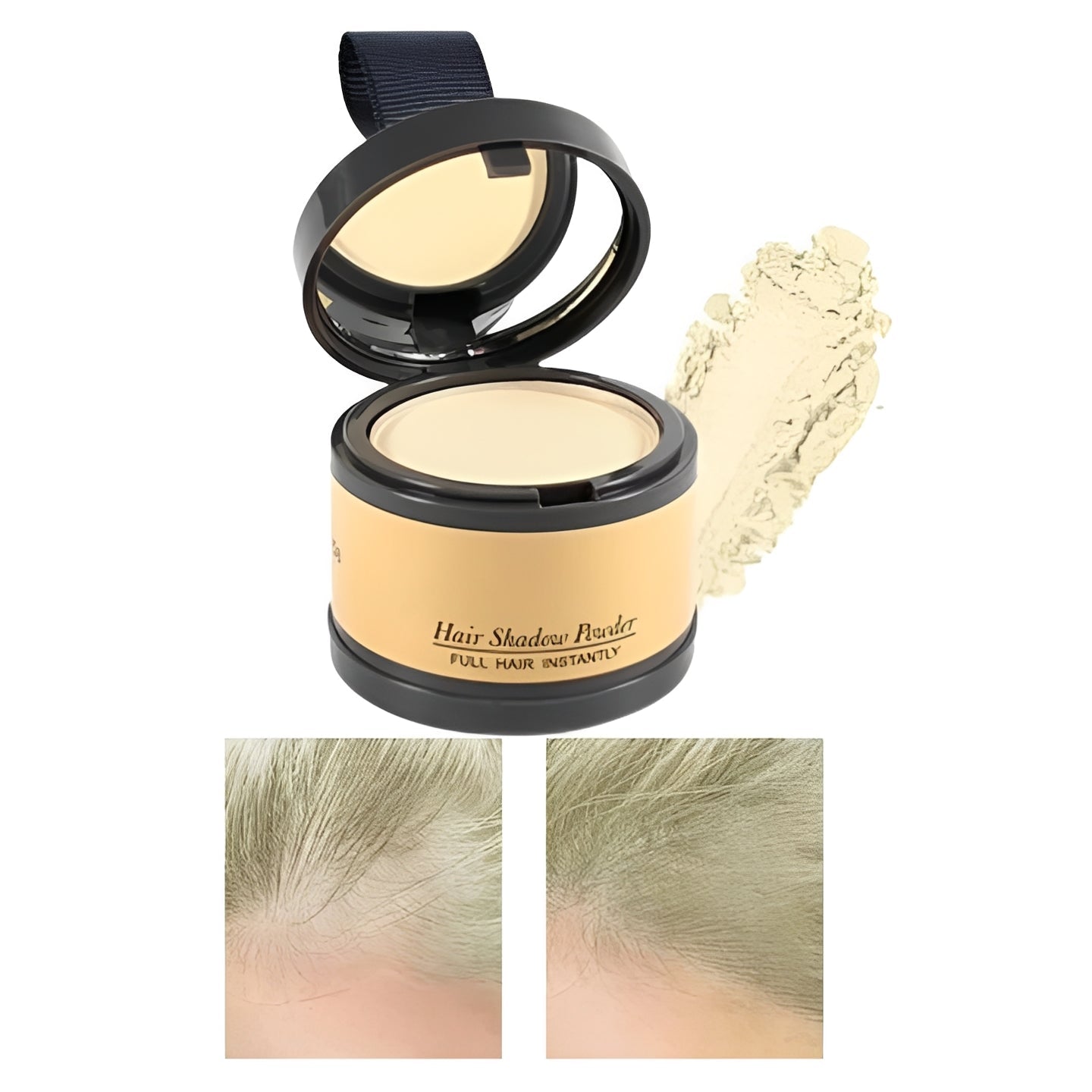 Hairline Concealer Powder with Sponge Applicator and Built-in Mirror, Water Resistant All Vera Mart
