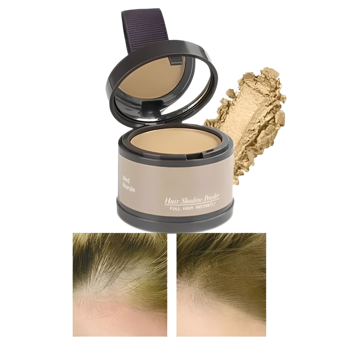 Hairline Concealer Powder with Sponge Applicator and Built-in Mirror, Water Resistant All Vera Mart