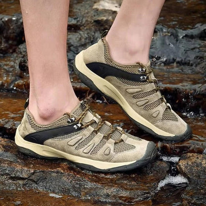 Women's Hiking Shoes with Moisture Blocking Exterior and Deep Tread Grip