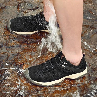 Women's Hiking Shoes with Moisture Blocking Exterior and Deep Tread Grip