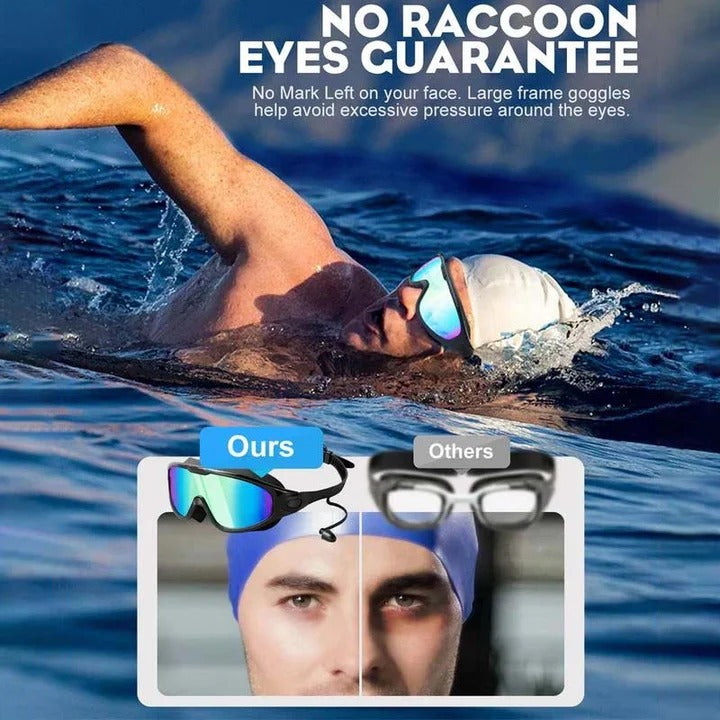 Swim Goggles with Anti-Fog Coating and Wide View Frame, Adjustable Silicone Seals All Vera Mart