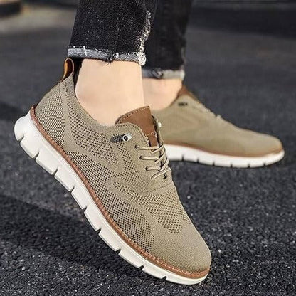Orthopedic Slip-On Dress Shoe with Wide Toe Box and Elastic Collar