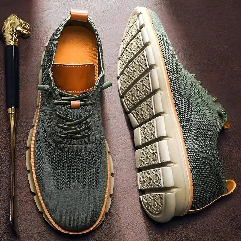 Orthopedic Slip-On Dress Shoe with Wide Toe Box and Elastic Collar