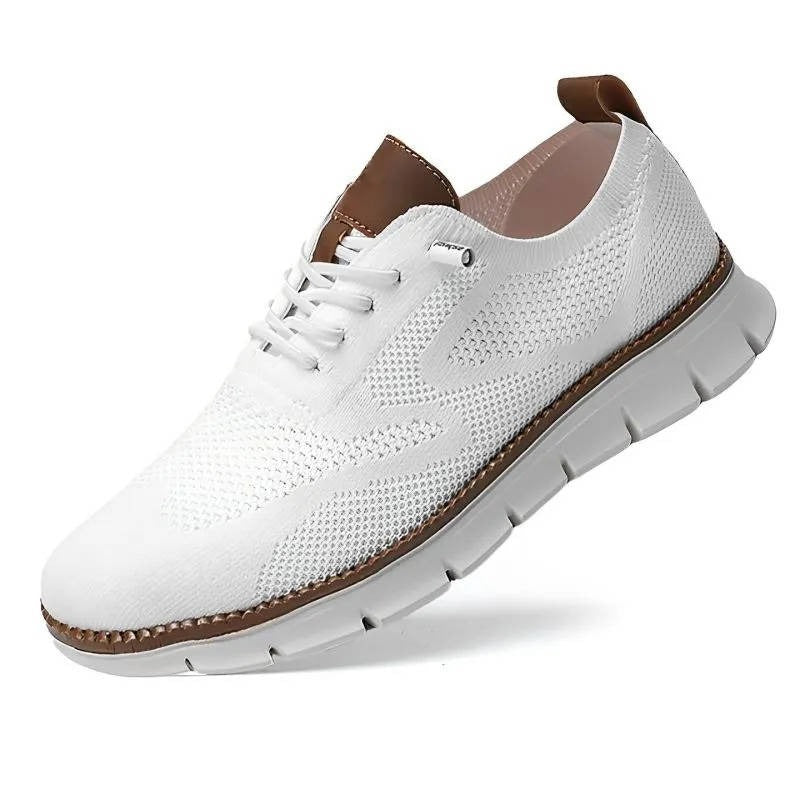 Orthopedic Slip-On Dress Shoe with Wide Toe Box and Elastic Collar