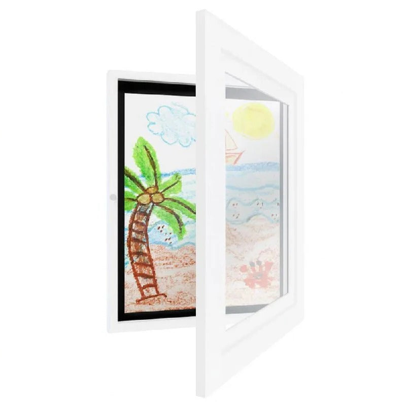 A4 Magnetic Display Frame for Rotating Artwork with 150-Page Storage