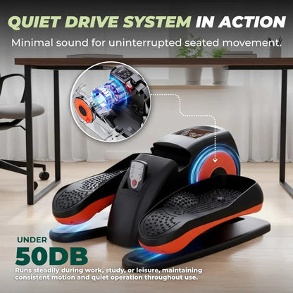 Under Desk Elliptical with 12 Speed Settings and LCD Display, Remote Controlled
