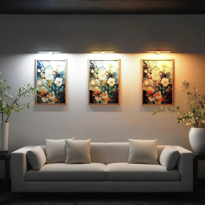Wall-Mounted LED Picture Light with 360 Degree Rotation and Stepless Dimming