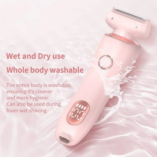 Cordless Electric Shaver with Dual Head and Three Layer Floating Blades for Women