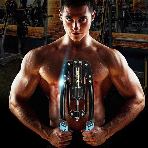Adjustable Chest Exerciser with 20 Resistance Levels and Hydraulic System, Foldable