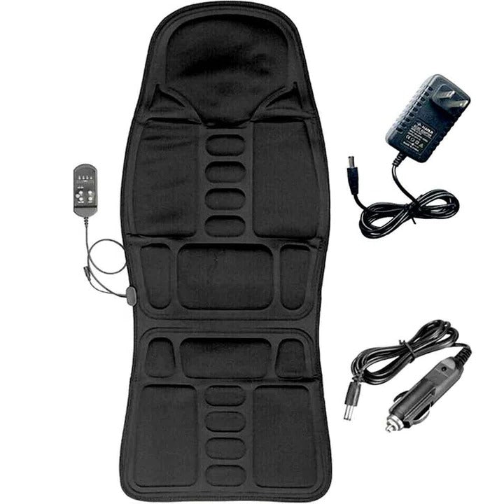 Heated Massage Pad with 8 Kneading Modes and Dual Power, Adjustable Straps