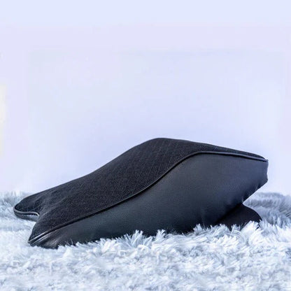 Contoured Neck Support Cushion with Removable Cover and Breathable Design