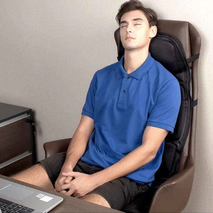 Heated Massage Pad with 8 Kneading Modes and Dual Power, Adjustable Straps