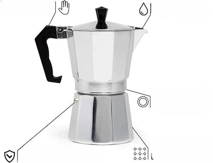 Single-Cup Stovetop Coffee Maker with Pressure Brewing System