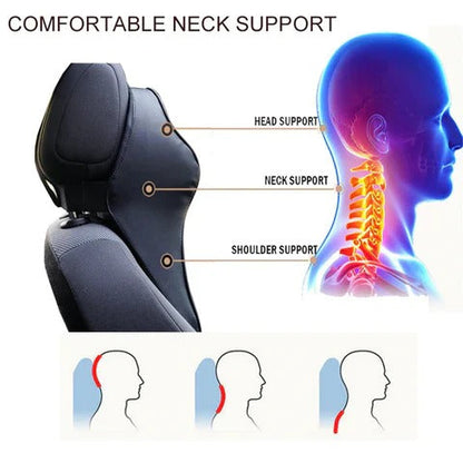 Contoured Neck Support Cushion with Removable Cover and Breathable Design